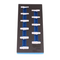 BGS 1/3 Werkstattwageneinlage: Steckschlüsseleinsätze 10 mm, 6-kant, tief, 8-19 mm