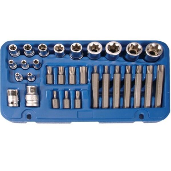 BGS T & E-Profil Bit -und Steckschlüsselsatz, 30-tlg.
