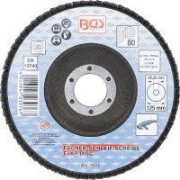 BGS Fächer-Schleif-Scheibe | Ø 125 mm | K 80