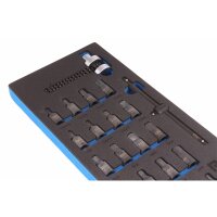 BGS 1/3 Werkstattwageneinlage Öl-Ablassschrauben-Einsätze und Ölfilterkette, 21-tlg