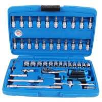 BGS Steckschlüsselsatz, DIN-Norm, 6.3 mm 1/4", 46-tlg.