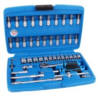 BGS Steckschlüsselsatz, DIN-Norm, 6.3 mm 1/4", 46-tlg.