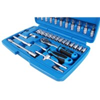 BGS Steckschlüsselsatz, DIN-Norm, 6.3 mm 1/4", 46-tlg.