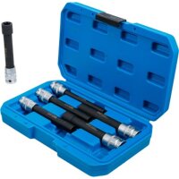 BGS Steckschlüssel-Einsatz-Satz E-Profil, extra lang | Antrieb Innenvierkant 12,5 mm (1/2") | SW E10 - E20 | 6-tlg.