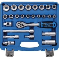 BGS Steckschlüssel-Satz Wellenprofil | Antrieb 10 mm...