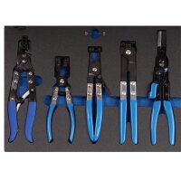 BGS Schlauchklemmenzangen-Set in Werkstattwageneinlage, 8-tlg.