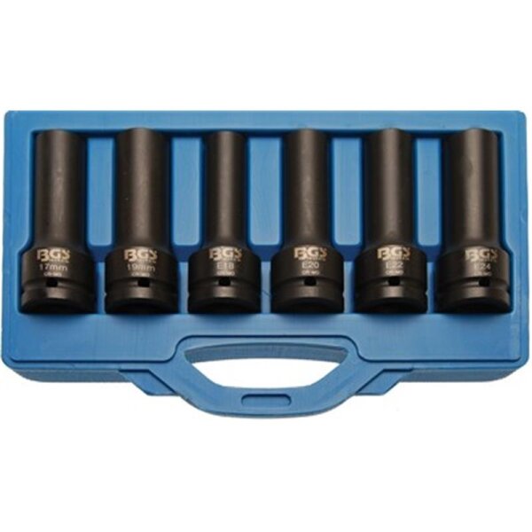 BGS E-Profil / 12-kant Kraft-Einsatz-Set, 20 (3/4), 6-tlg.