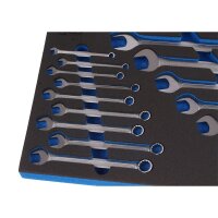 BGS Werkstattwageneinlage: Maulringschlüssel und E-Profil-Schlüssel, 22-tlg.