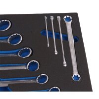 BGS Werkstattwageneinlage: Maulringschlüssel und E-Profil-Schlüssel, 22-tlg.