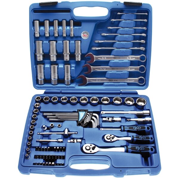 BGS Steckschlüsselsatz 6,3 (1/4) + 10 (3/8), in ZOLL, 92-tlg.