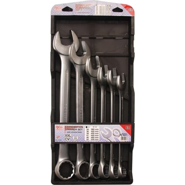 BGS Maulringschlüssel-Satz XXL, 34-50 mm, 6-tlg.