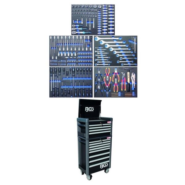 BGS Werkstattwagen Profi Standard Maxi komplett mit 243 Werkzeugen