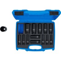 BGS Kraft-Steckschlüssel-Einsatz-Satz Gear Lock | Antrieb Innenvierkant 12,5 mm (1/2") | SW 10 - 32 mm | 14-tlg.