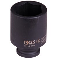 BGS Kraft-Steckschlüssel-Einsatz Sechskant, tief | Antrieb Innenvierkant 20 mm (3/4") | SW 46 mm