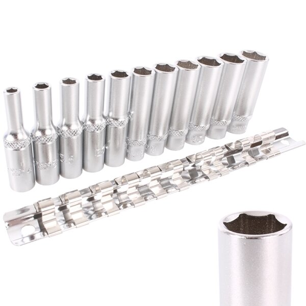 BGS Steckschlüssel Werkzeug Satz 11-tlg. Stecknüsse 1/4" Schlüssel Set Nuss Nüsse