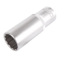 TECPO Steckschlüssel-Satz, Vielzahn 12-kant Nüsse, 1/4" Lang Stecknüsse 4-13 mm