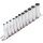 TECPO Steckschlüssel-Satz, Vielzahn 12-kant Nüsse, 1/4" Lang Stecknüsse 4-13 mm