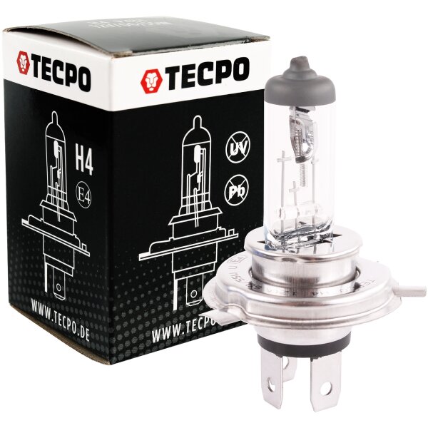 TECPO H4 Glühbirne 12V 55W P43T
