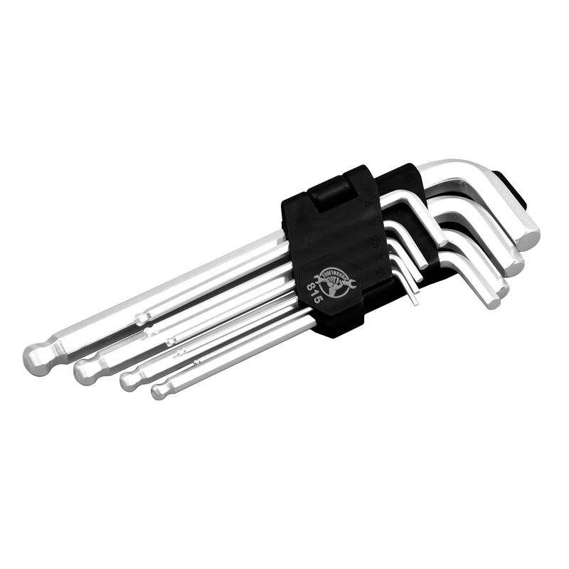 VESSEL Innensechskant-Schlüssel-Set Mit Kugelkopf, 9-teilig (1,5–10 Mm), Magnetisiert – Made In Japan