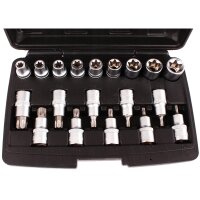 BGS DIY T-Profil-Bit-Einsatz- & E-Profil-Steckschlüssel-Set, 12,5 (1/2), 19-tlg.