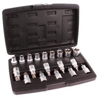 BGS DIY T-Profil-Bit-Einsatz- & E-Profil-Steckschlüssel-Set, 12,5 (1/2), 19-tlg.