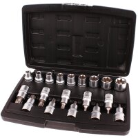 BGS DIY T-Profil-Bit-Einsatz- & E-Profil-Steckschlüssel-Set, 12,5 (1/2), 19-tlg.