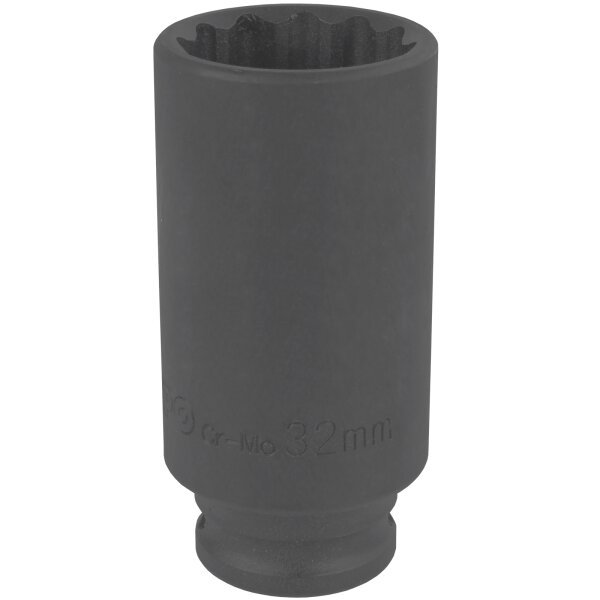 TECPO Vielzahn Kraft Steckschlüssel Nuss 1/2 Zoll, 32 mm