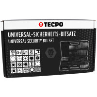 TECPO Universal und Sicherheits Bit Satz 208 teilig aus Chrom Vanadium Stahl umfassendes Bitset für Reparatur Arbeiten in Werkstatt und Haushalt