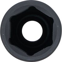 BGS Kraft-Steckschlüssel-Einsatz Sechskant, tief | Antrieb Innenvierkant 12,5 mm (1/2") | SW 22 mm