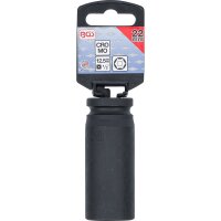 BGS Kraft-Steckschlüssel-Einsatz Sechskant, tief | Antrieb Innenvierkant 12,5 mm (1/2") | SW 22 mm