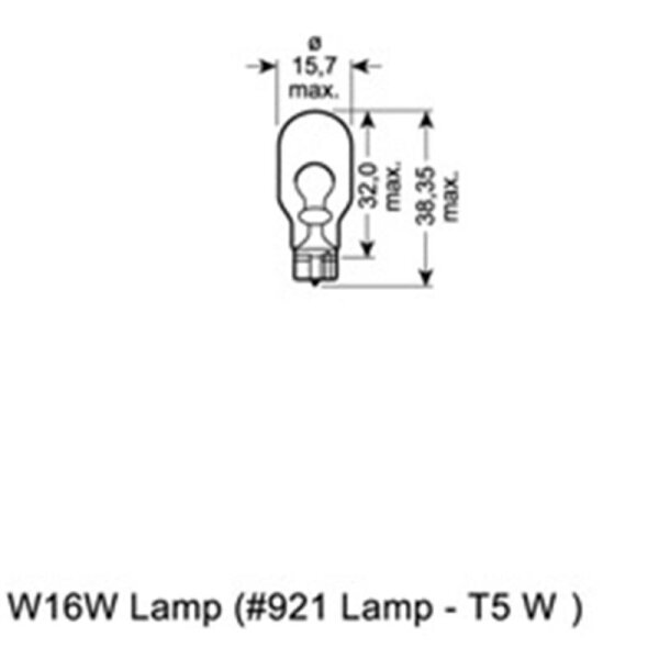 Osram Zusatzlicht W16w  12v/16w