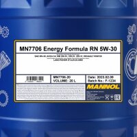 MANNOL Energy Formula RN 5W-30, 20L