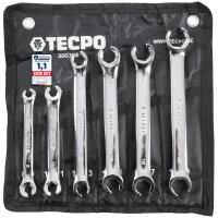 TECPO Offener Ringschlüssel-Satz 6-teilig