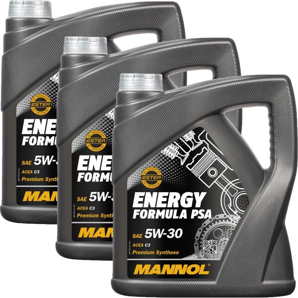 3x MANNOL Energy Formula PSA 5W-30, 4L