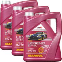 3x MANNOL Legend Extra 0W-30, 5L