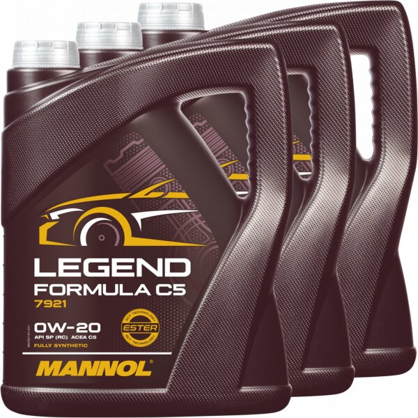 3x MANNOL Legend Formula C5 0W-20, 5L