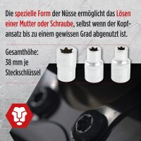 Steckschlüssel Satz Außen Torx 9-tlg. + BGS Ratsche