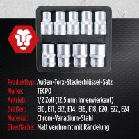Steckschlüssel Satz Außen Torx 9-tlg. + BGS Ratsche