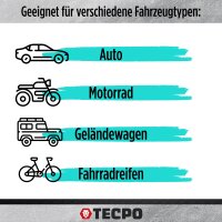 TECPO Reifenreparatur Set, 78-teilig + 50x Reifen Reparaturstopfen