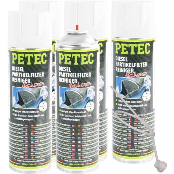 5x PETEC Dieselpartikelfilterreiniger, 400 ml