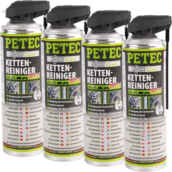 4x PETEC Kettenreinigerspray 500ml