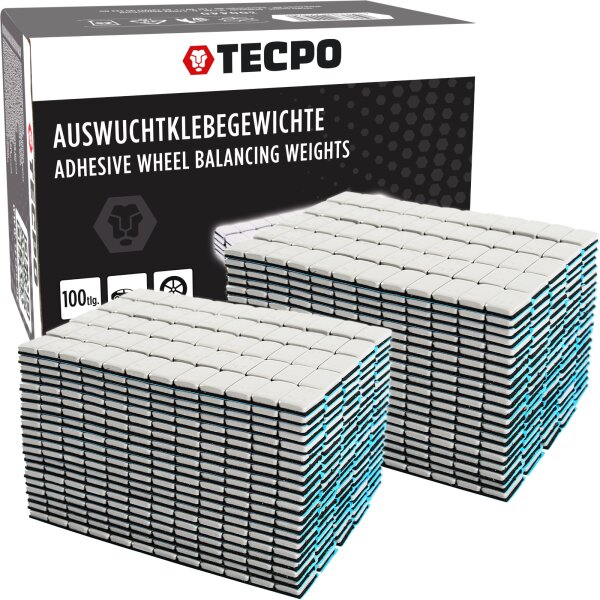 TECPO Klebegewichte 2x1200-teilig Auswucht Gewichte, 5g