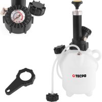 TECPO Bremsenentlüftungsgerät 2 L + Bremsflüssigkeit Dot 5.1, 1 Liter
