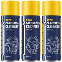 3x MANNOL Vergaser Reiniger Drosselkappenreiniger, 400 ml