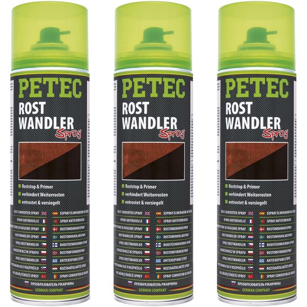 3x PETEC Rostwandler Spray, 500 ml