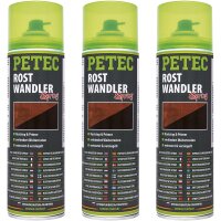 3x PETEC Rostwandler Spray, 500 ml
