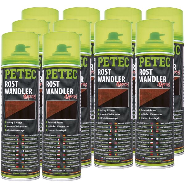 10x PETEC Rostwandler Spray, 500 ml