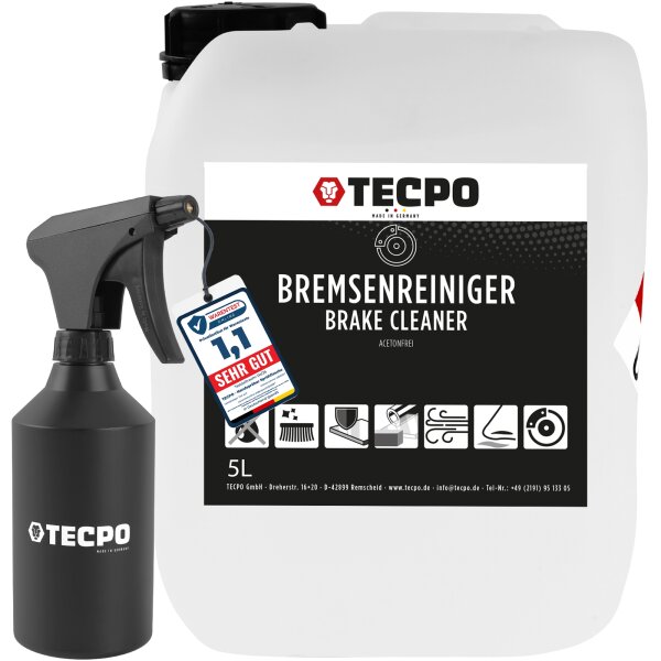 TECPO Bremsenreiniger 5L Kanister + Handsprüher 500 ml