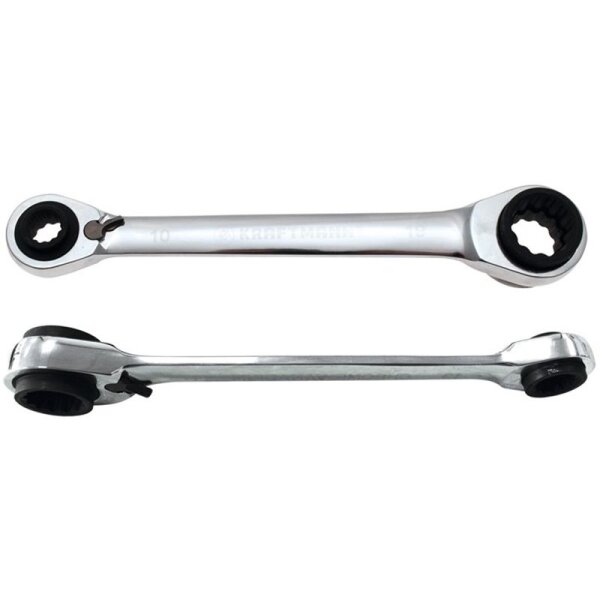 BGS DIY Ratschenschlüssel, 4-in1, 10x13 - 17x19 mm