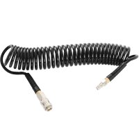 TECPO Drukluft Spiralschlauch 6m + Adapter